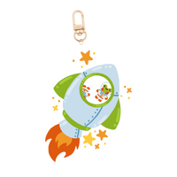 Froggy Rocket shaker charm by AcceberArt