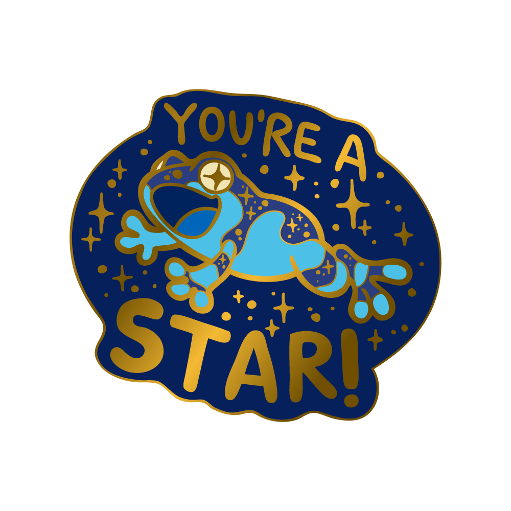 Yelling Frog Enamel Pin – Derptiles