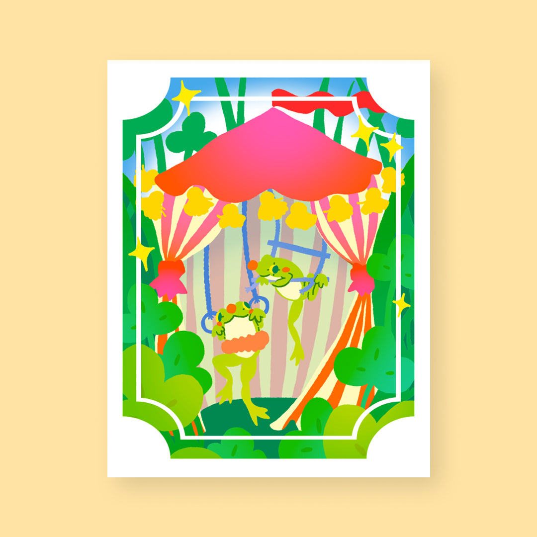 Forest Fun riso print by Frog Tree