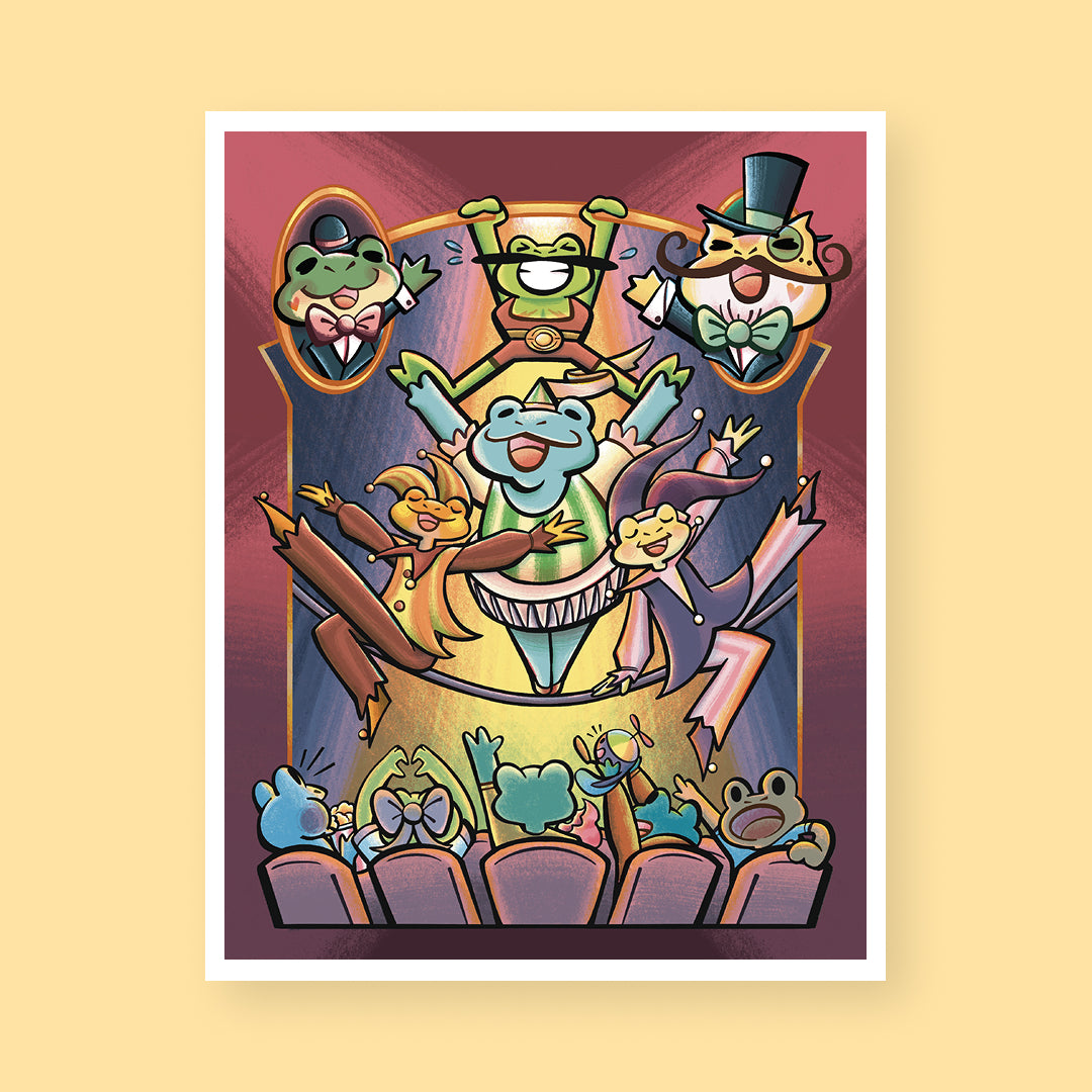 And the crowd goes wild! riso print by infinileaf