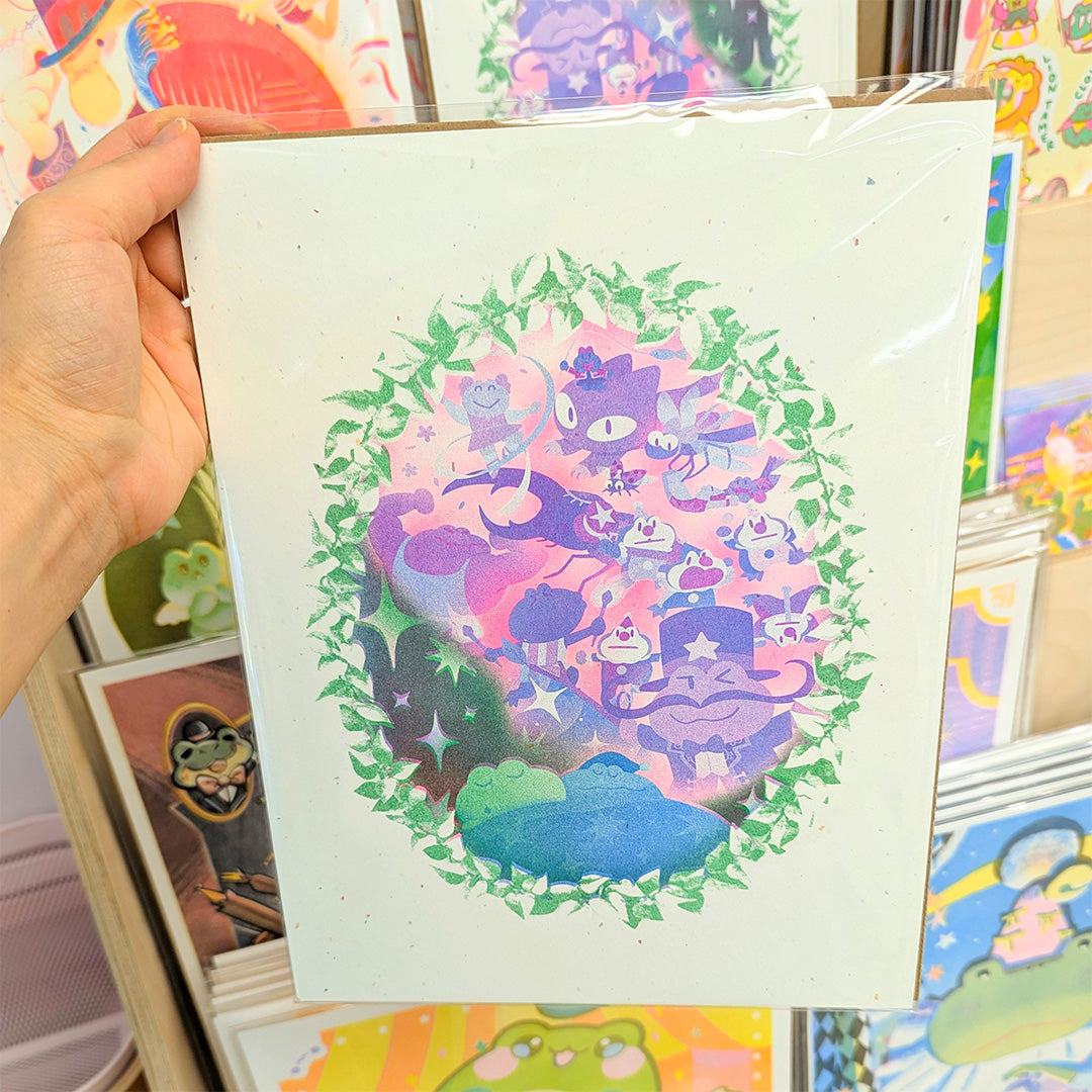 Dreaming of the Circus riso print by krispy