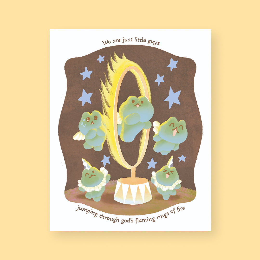 Little Guys riso print by maobabie