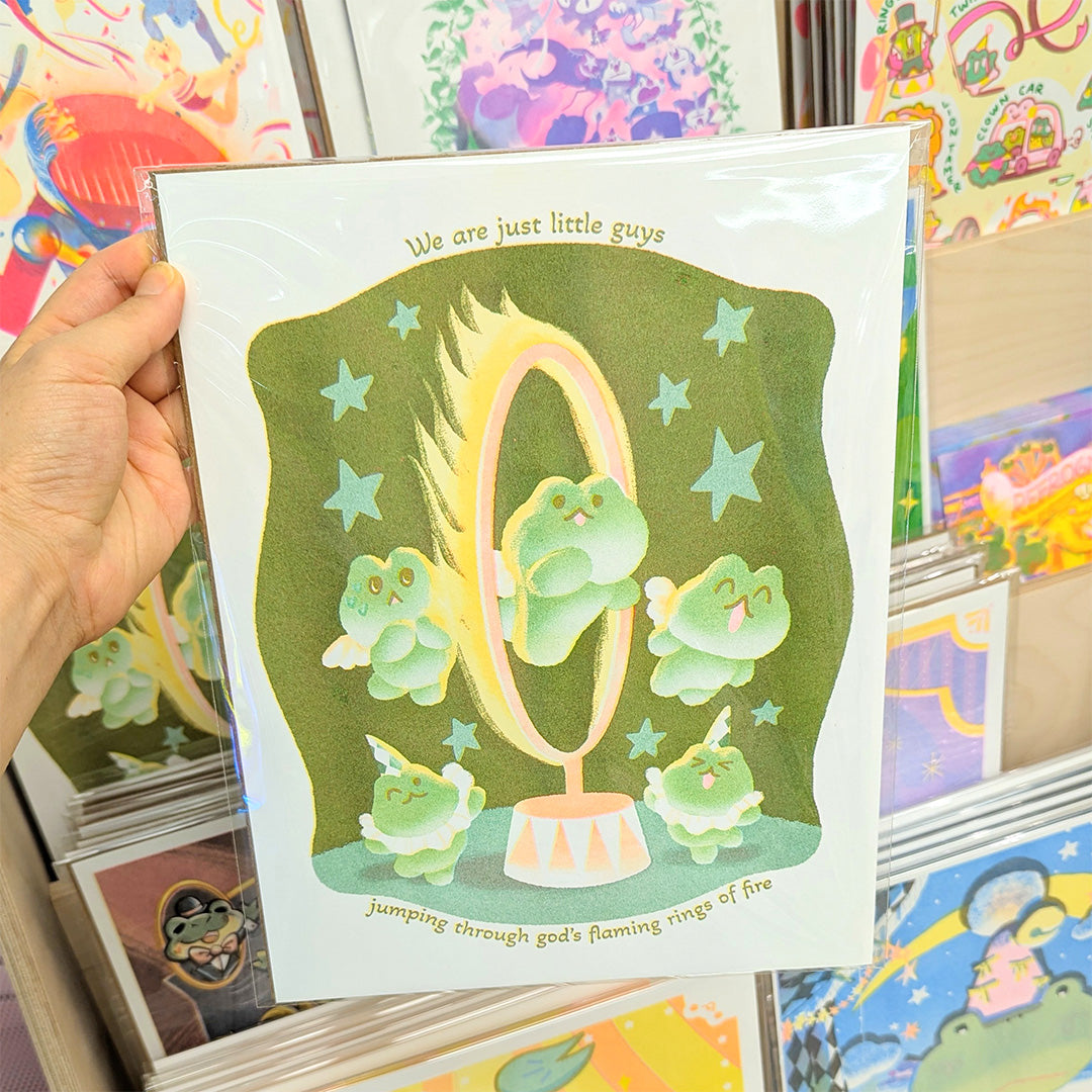 Little Guys riso print by maobabie