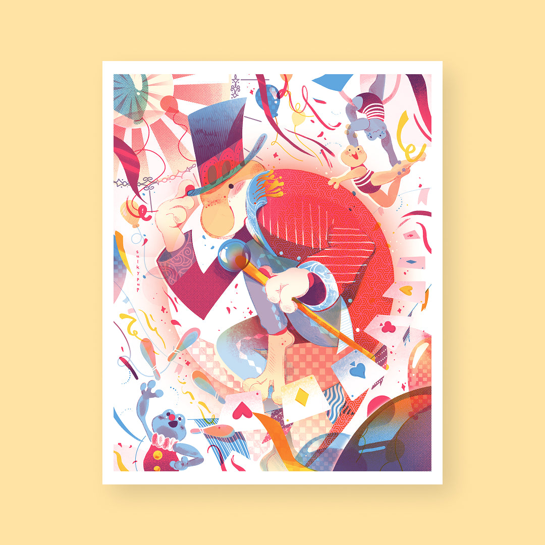 Let the Show Begin! riso print by Sulkypup