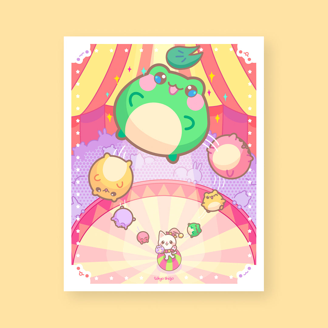 A Ribbiting Performance riso print by Tokyo Shojo