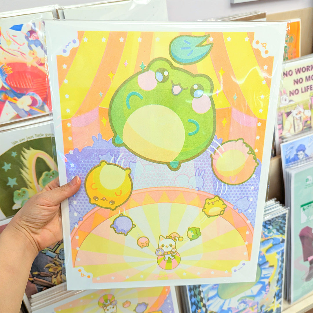 A Ribbiting Performance riso print by Tokyo Shojo