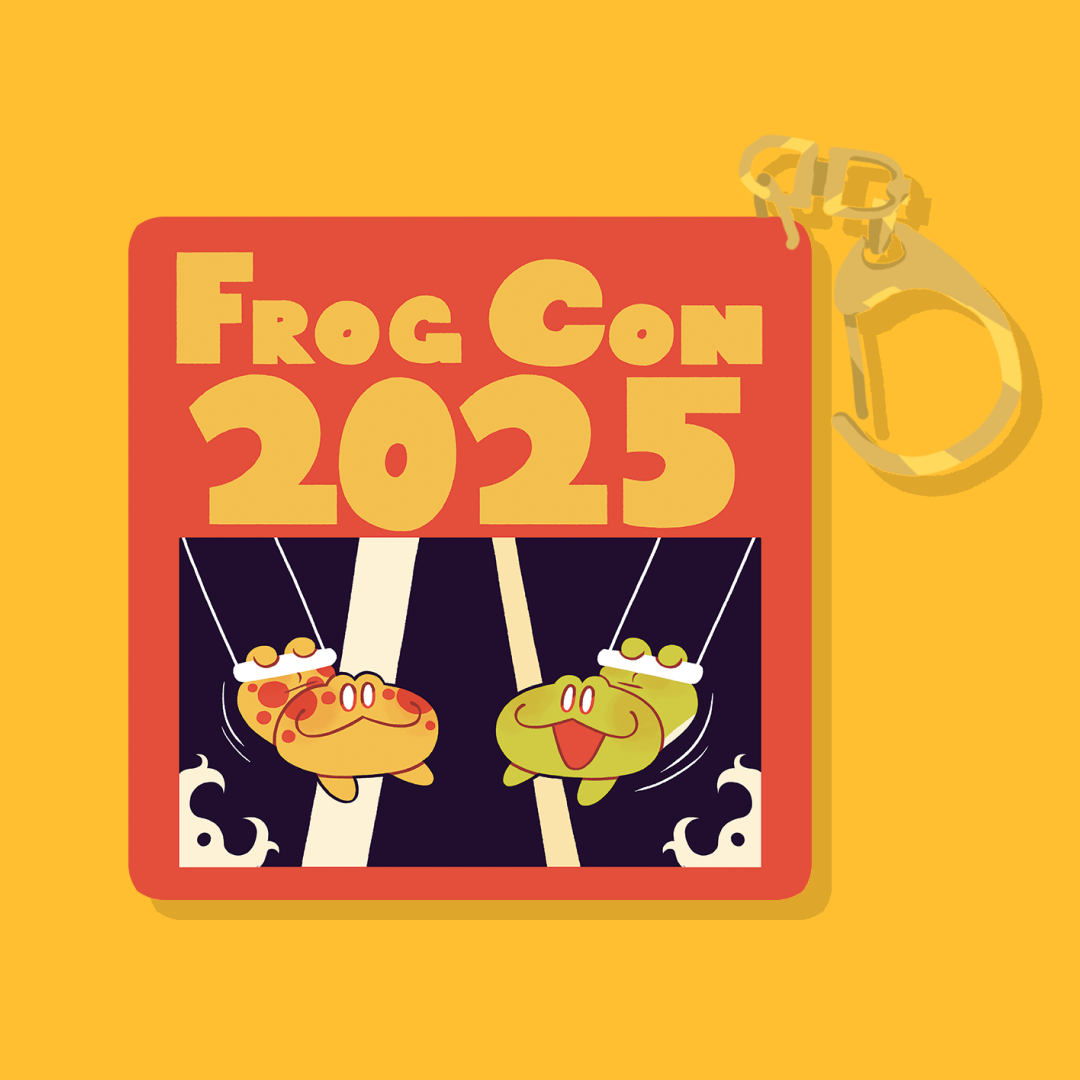 Frog Con 2025 spinning CD charm by grind3H
