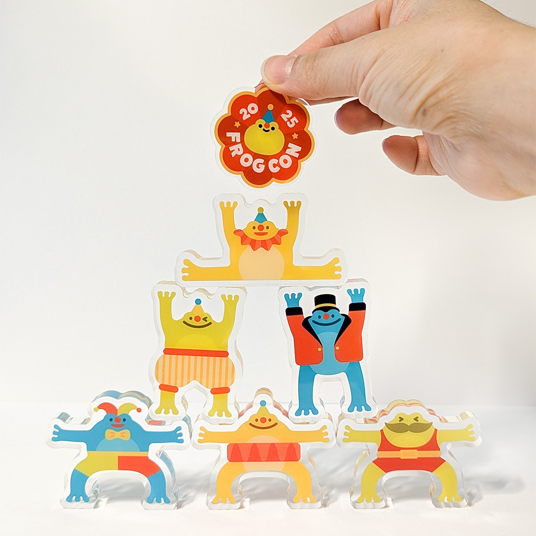 Froggy circus stacking standees / game