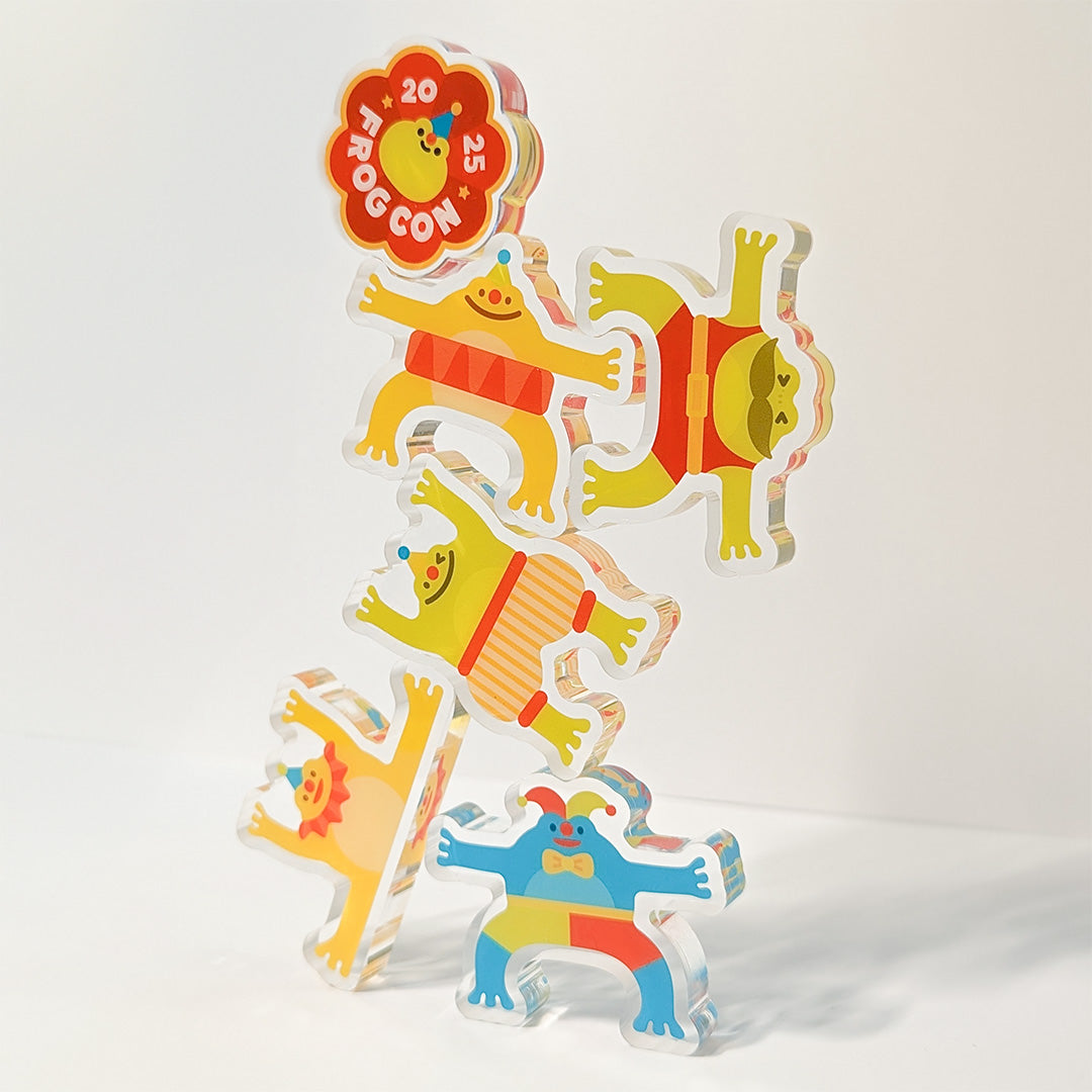 Froggy circus stacking standees / game