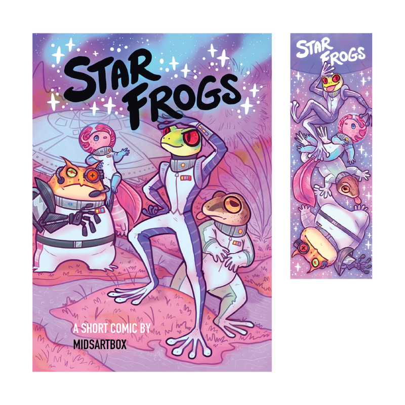 Star Frogs comic & bookmark by MidsArtBox