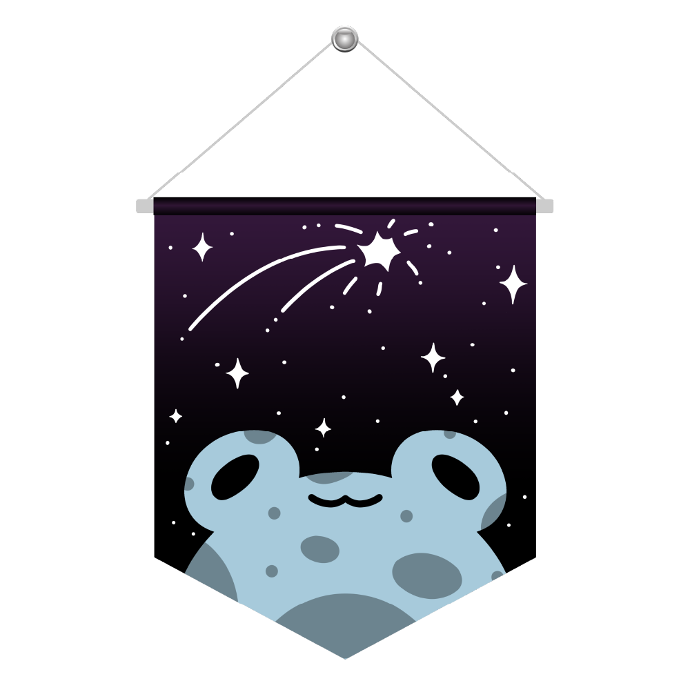 Froggy Moon pin banner by AcceberArt
