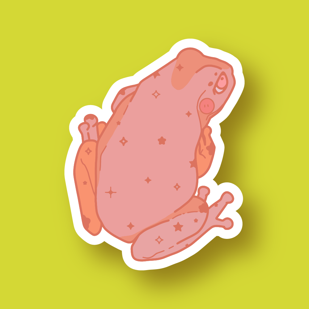 Starry frog sticker by BubblesArtCraft