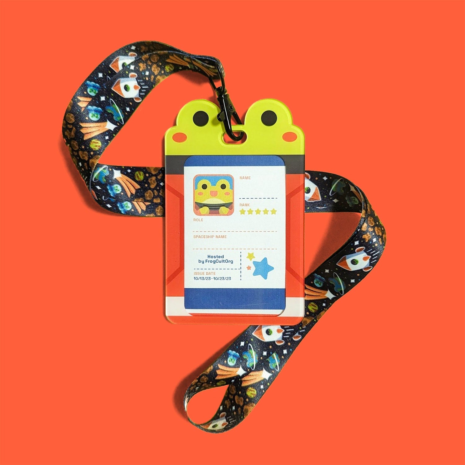 Frog Con 2023 ID pass & lanyard by infinileaf