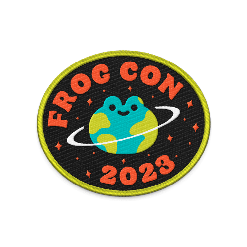 Frog Con 2023 embroidered patch