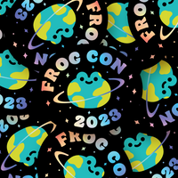 Frog Con 2023 holographic logo sticker