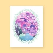 Dreaming of the Circus riso print by krispy