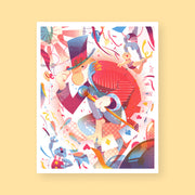 Let the Show Begin! riso print by Sulkypup