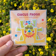 Frog Con 2025 circus frogs sticker set