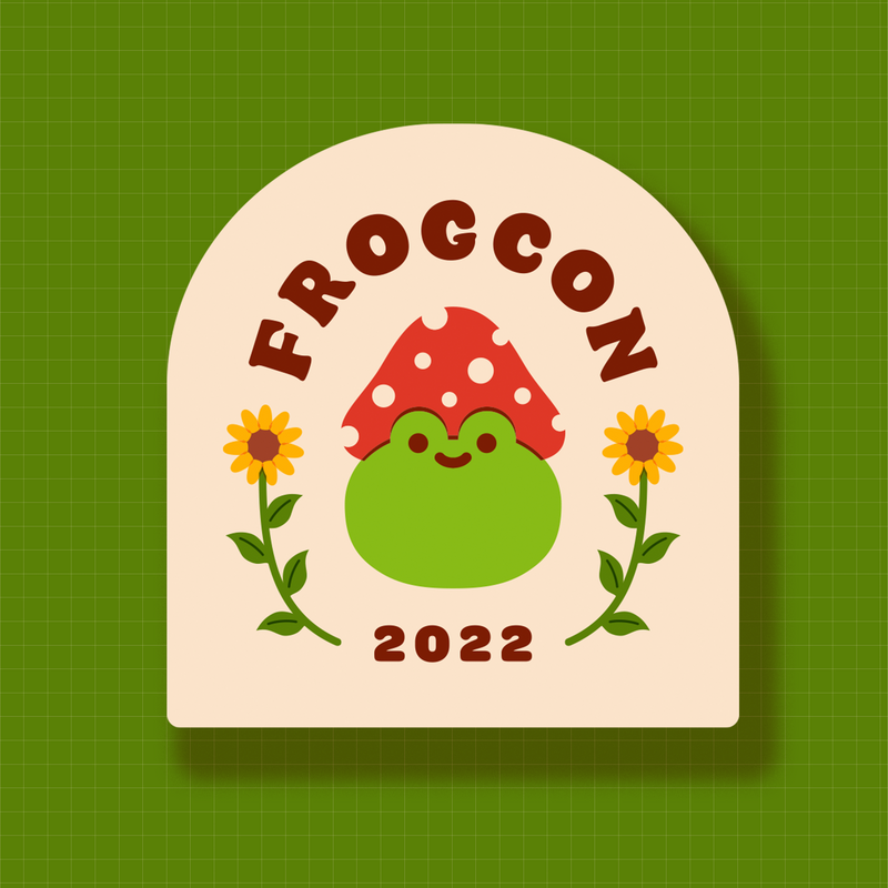 Frog Con 2022 logo sticker